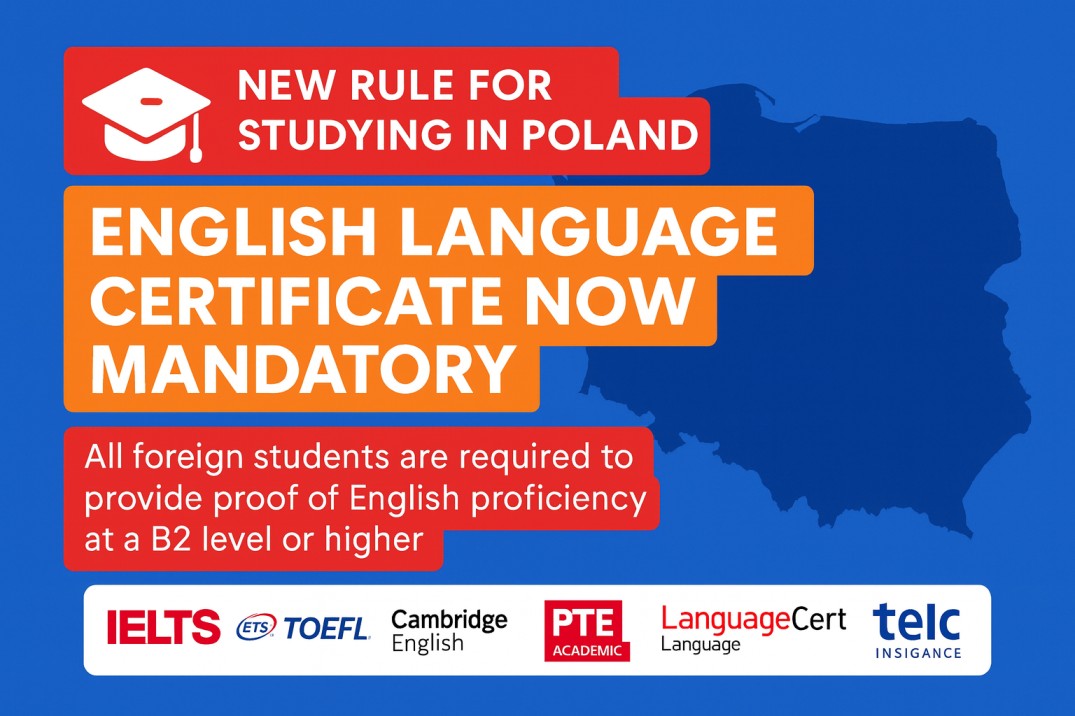 English Language Certificate for Studying in Poland